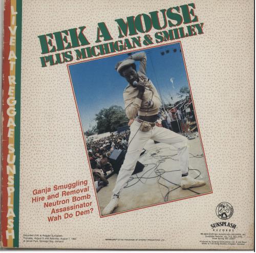 Eek-A-Mouse Live At Reggae Sunsplash Jamaican vinyl LP album